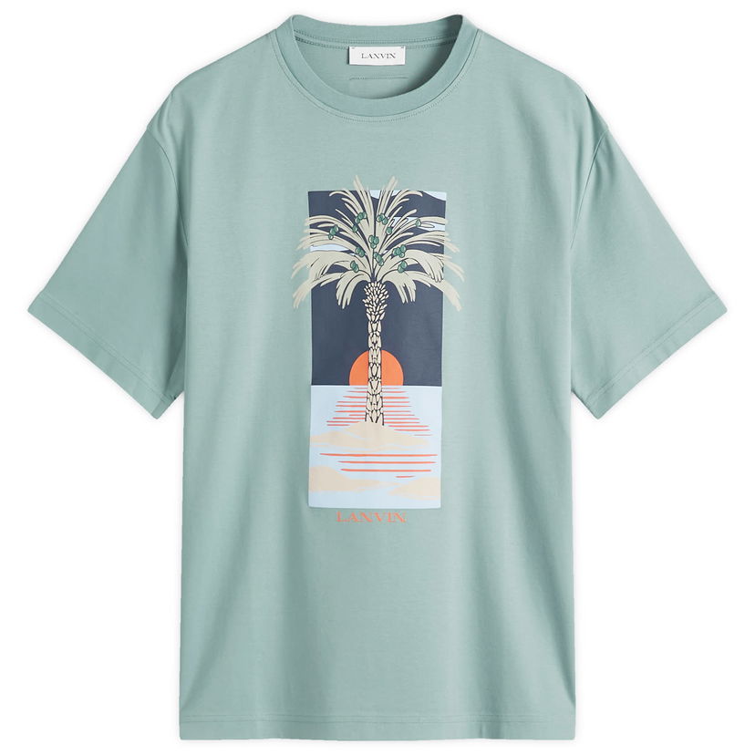 Majica kratkih rukava LANVIN Lanvin Men's Palm Tree Graphic T-Shirt Zelena | RM-TS0115-J173-P25-414