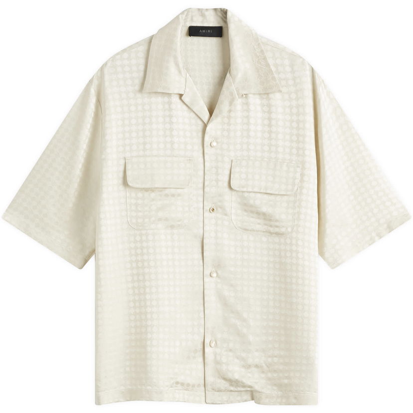 Košulja AMIRI Quad Jacquard Camp Shirt Bijela | AMSTCA1070-271