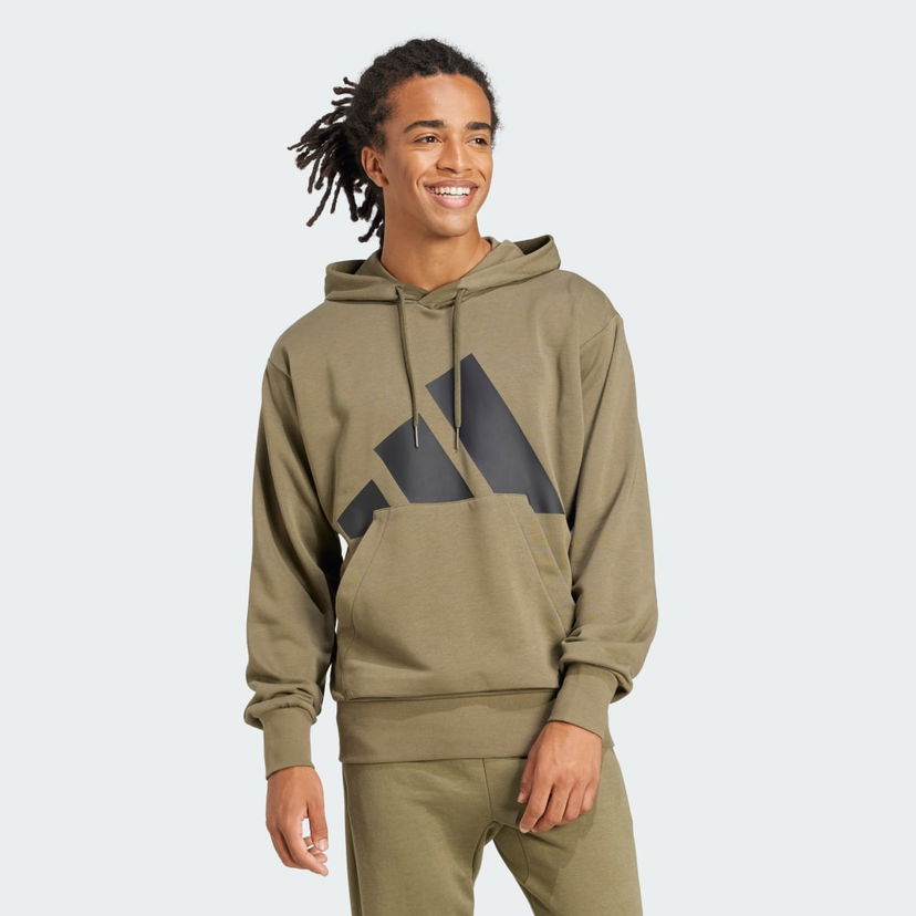 Dukserice adidas Performance Essentials Big Logo Fleece Hoodie Zelena | JE8892