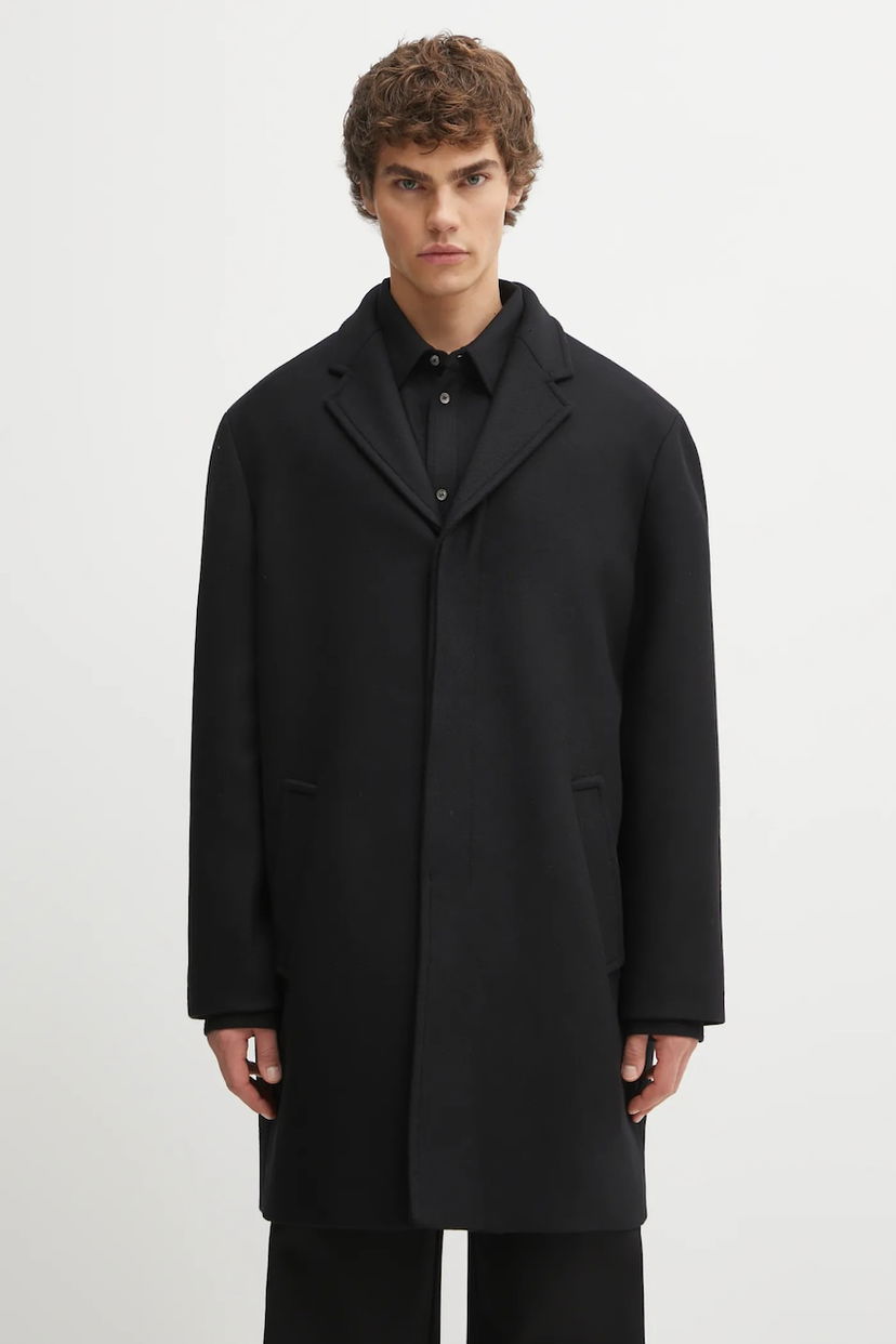 Kaputi MAISON KITSUNÉ Maison Kitsuné Tailored Coat Crna | PM02205WM2030