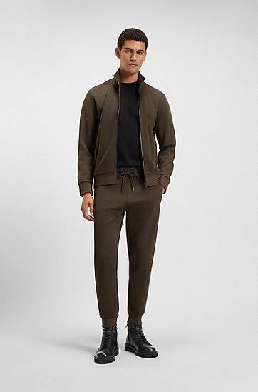 Tenisice i cipele BOSS Grained-leather half boots with hiking-style laces Crna | 50552581, 1