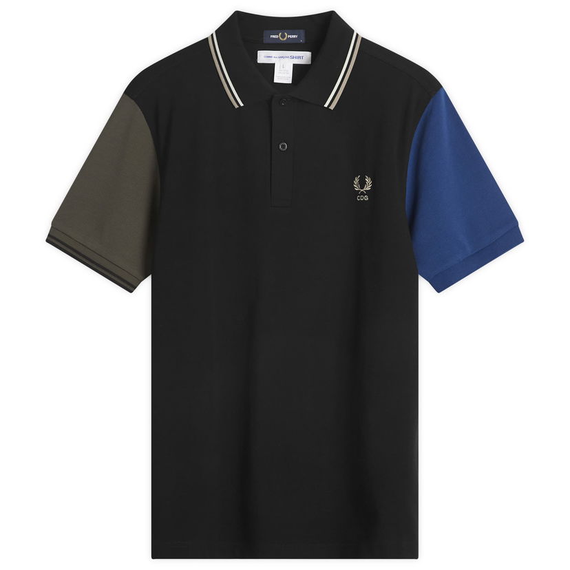 Polo majica Comme des Garçons SHIRT X Fred Perry Polo Shirt Crna | FP-T501-051-1