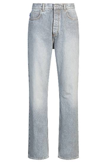 Jeans BOSS Baggy-fit Striped Jeans Plava | 50539841
