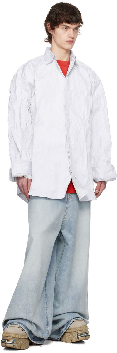 Košulja VETEMENTS Vetements Runway Metalized Wrinkled Shirt Bijela | UA66SH110W, 3