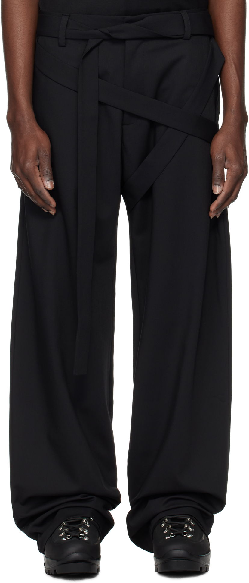 Hlače HELIOT EMIL Heliot Emil Aegis Tailored Trousers Crna | PRESS25_M_10_182_BLK01_CO