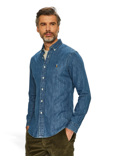 Košulja Polo by Ralph Lauren Denim Shirt Plava | 710548539001