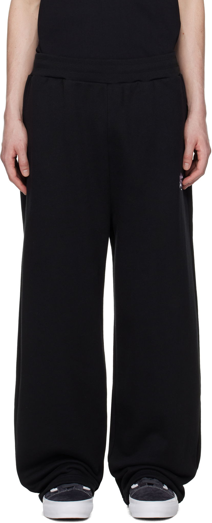 Trenirka Awake NY Awake NY All City Open Hem Sweatpants Crna | AWK-SP25-PA006