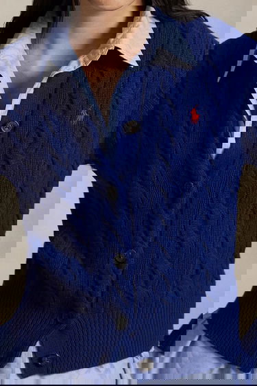 Džemper Polo by Ralph Lauren Polo Ralph Lauren Cable-Knit Cardigan Plava | 211972104015, 3
