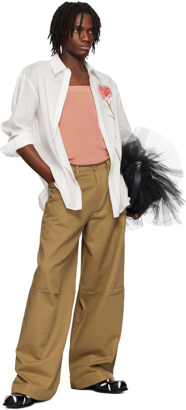 Košulja Simone Rocha Simone Rocha Carnation Print Easy Shirt Bijela | 5185P31A 1210, 4