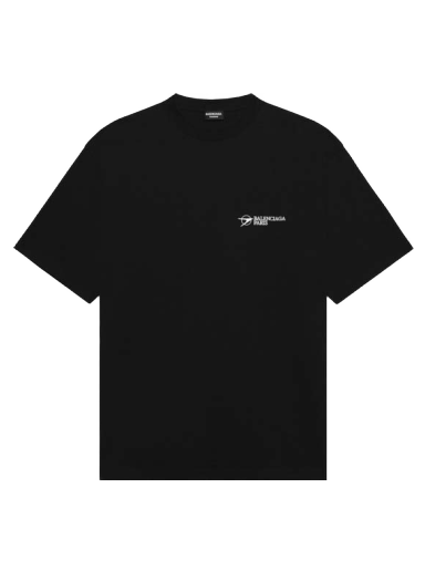 Majica kratkih rukava Balenciaga Corporate Logo T-shirt Crna | 612966TKV861070