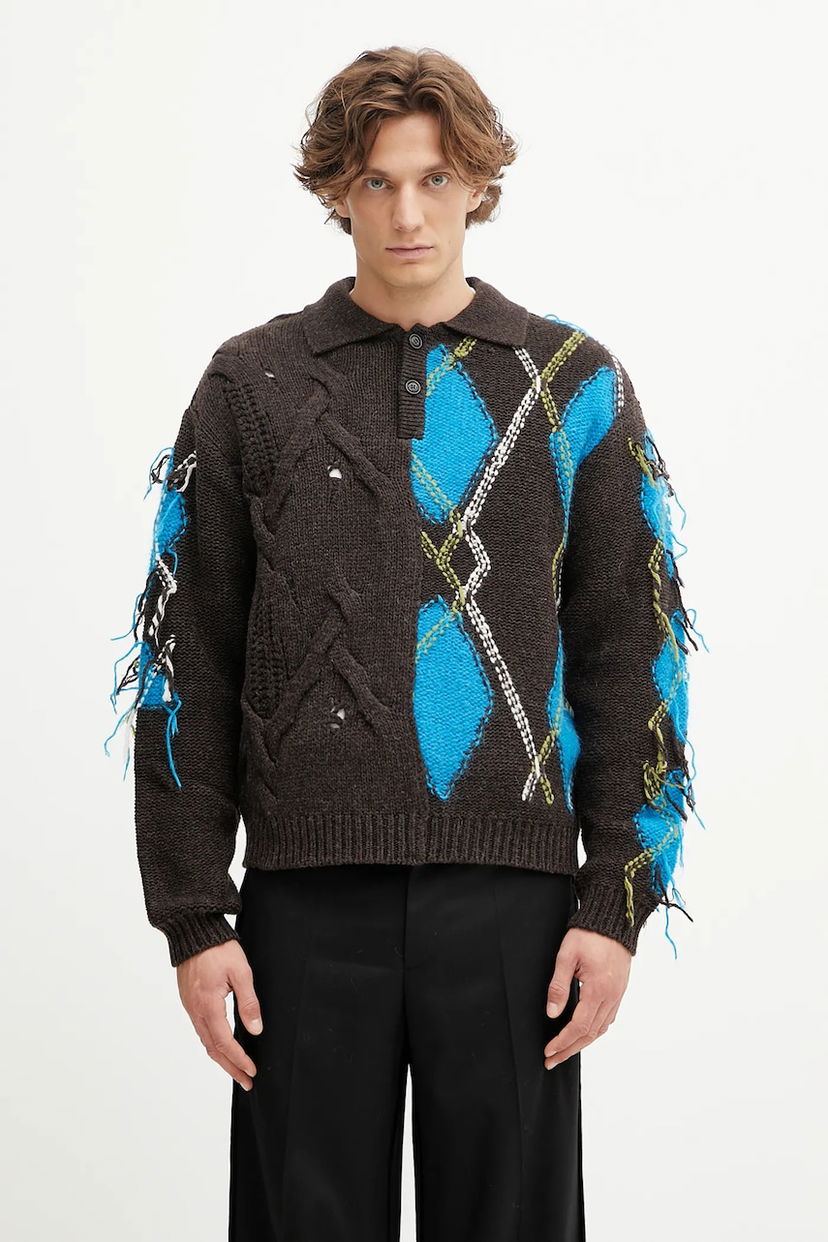 Džemper Andersson Bell Andersson Bell Argyle Fisherman Polo Sweater Smeđa | atb1346m