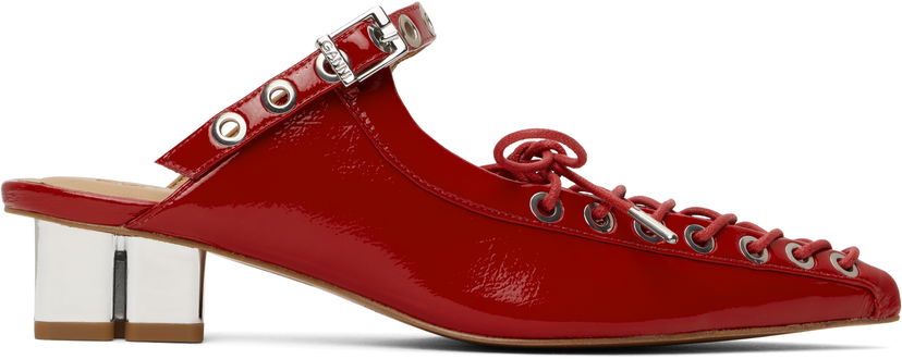 Tenisice i cipele GANNI GANNI Lace-Up Mules Crvena | S2964