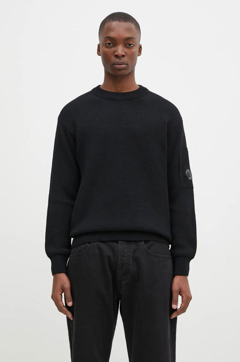 Džemper C.P. Company Knitwear Crew Neck Sweater Crna | 17CMKN228A006595A