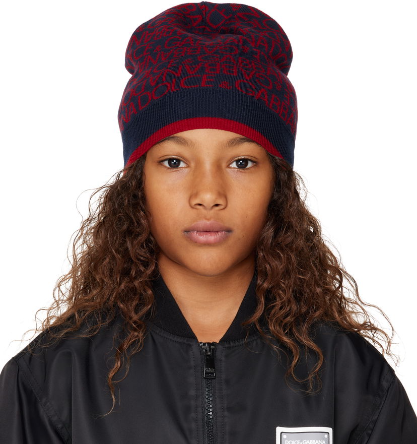 Bomber jakna Dolce & Gabbana Dolce&Gabbana Kids Jacquard Knit Beanie Crna | LBKHA7 JCVW1