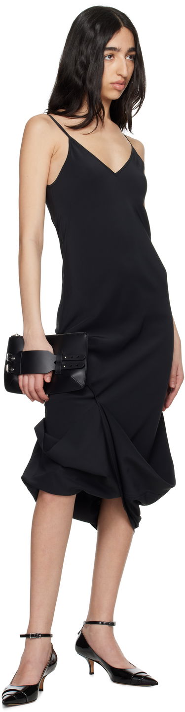 Haljina Maison Margiela MM6 Maison Margiela Silk Maxi Slip Dress Crna | S62DG0047 M35441, 4