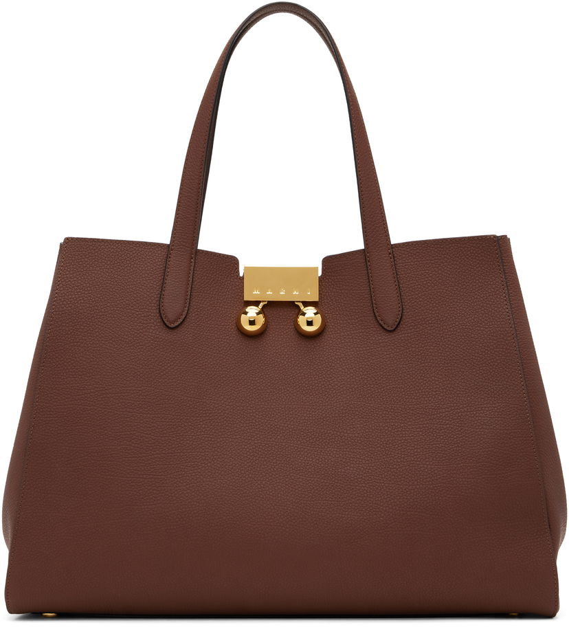 Tote bag Marni Marni Medium Trunkaroo Tote Smeđa | BMMP0154U0 P8185