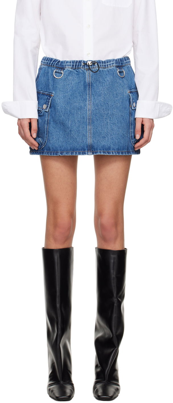 Suknja Coperni Coperni Faded Denim Miniskirt Plava | COPJ49202