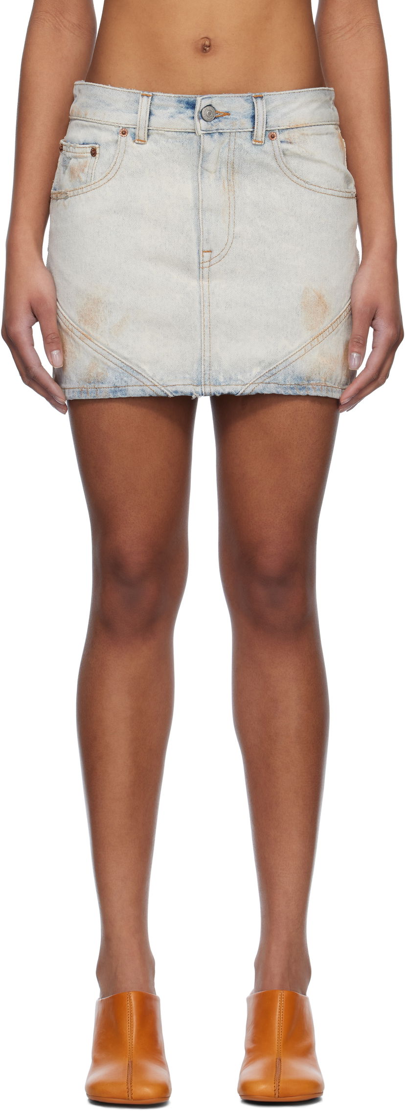 Suknja Maison Margiela MM6 Maison Margiela Denim Miniskirt Plava | S52MC0011 M30018