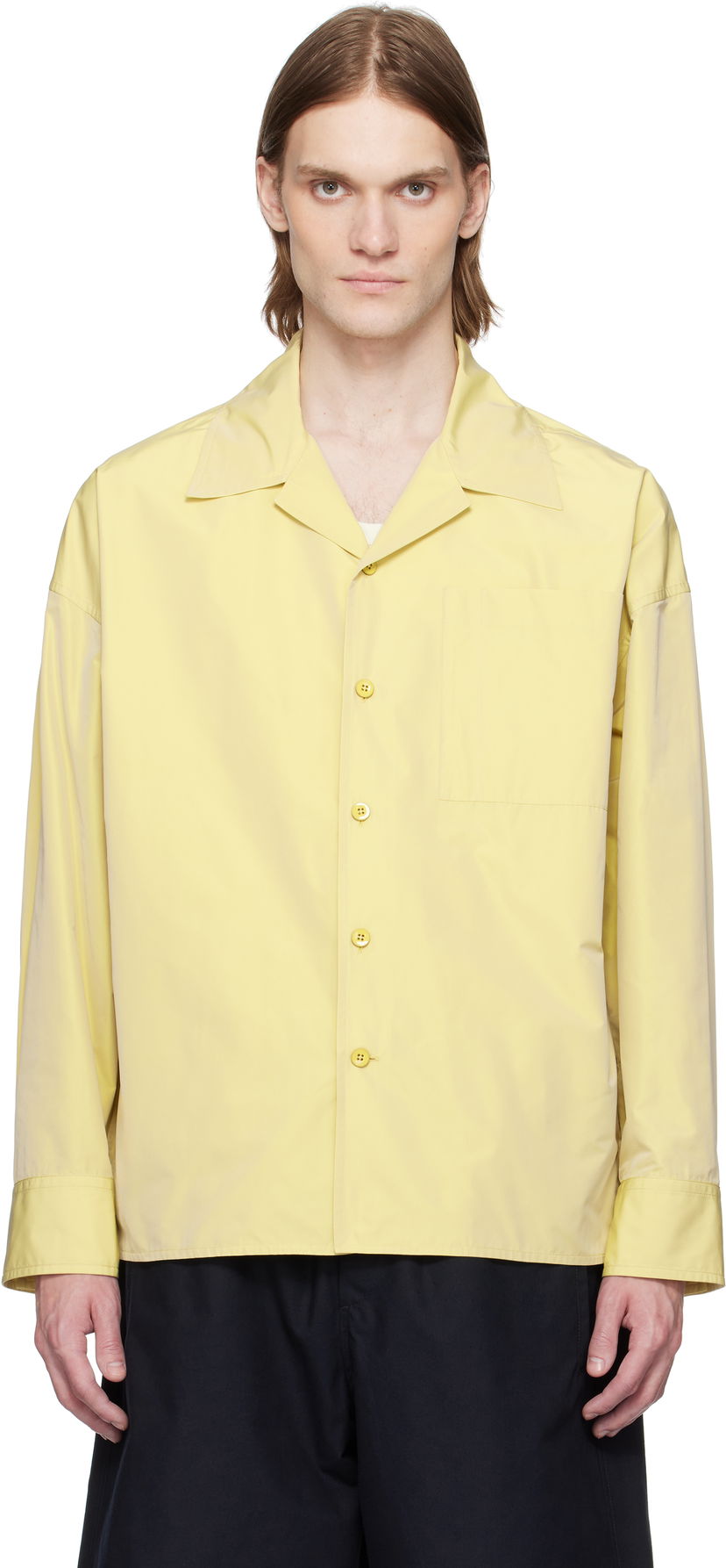Košulja Jil Sander Jil Sander Taffeta Camp Collar Shirt Žuta | J21DL0224_J70005