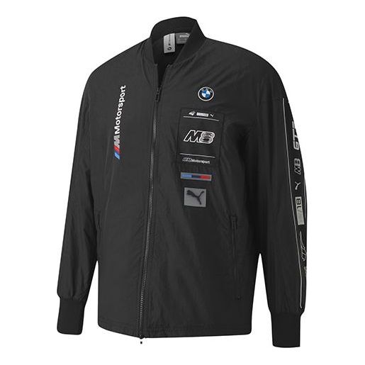Bomber jakna Puma BMW M Motorsport Printing Zipper Jacket Crna | 597969-01