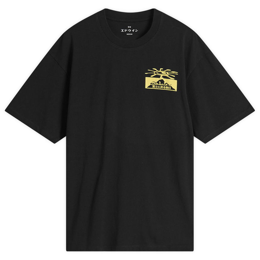 Majica kratkih rukava EDWIN Mount Fuji Dusk Graphic Tee Crna | I036400-8967