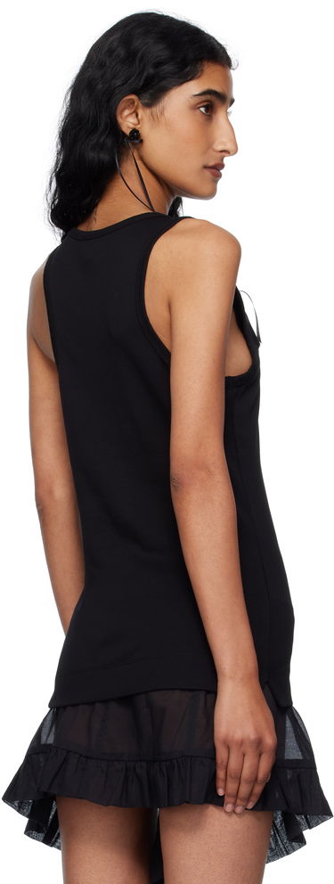 Majica bez rukava Simone Rocha Simone Rocha Pearl Chain Tank Top Crna | 5375B 0553, 2