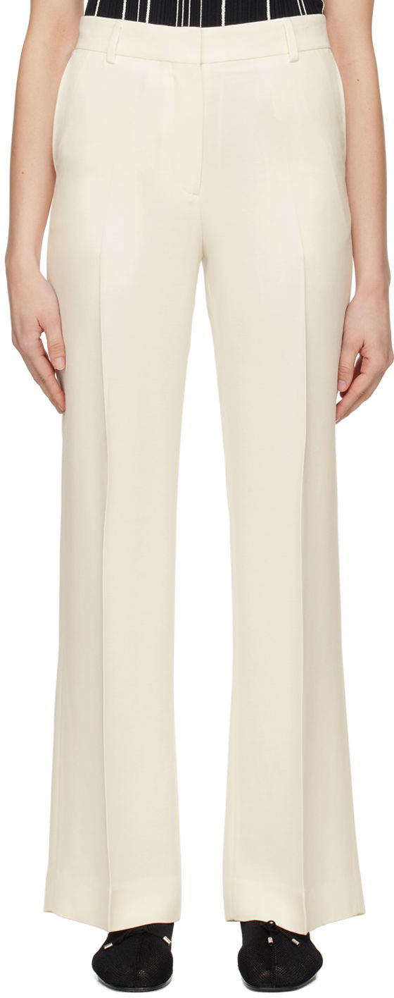 Hlače TOTEME TOTEME Relaxed-Fit Trousers Bijela | 242-WRB1629-FB0106