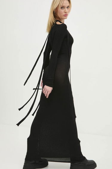 Haljina Y/PROJECT Multiscarf Long Sleeve Maxi Dress Crna | 106DR008, 3