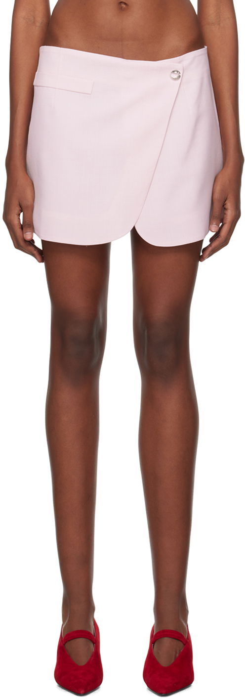 Suknja Coperni Coperni Tailored Wrap Miniskirt Ružičasta | COPJ24834