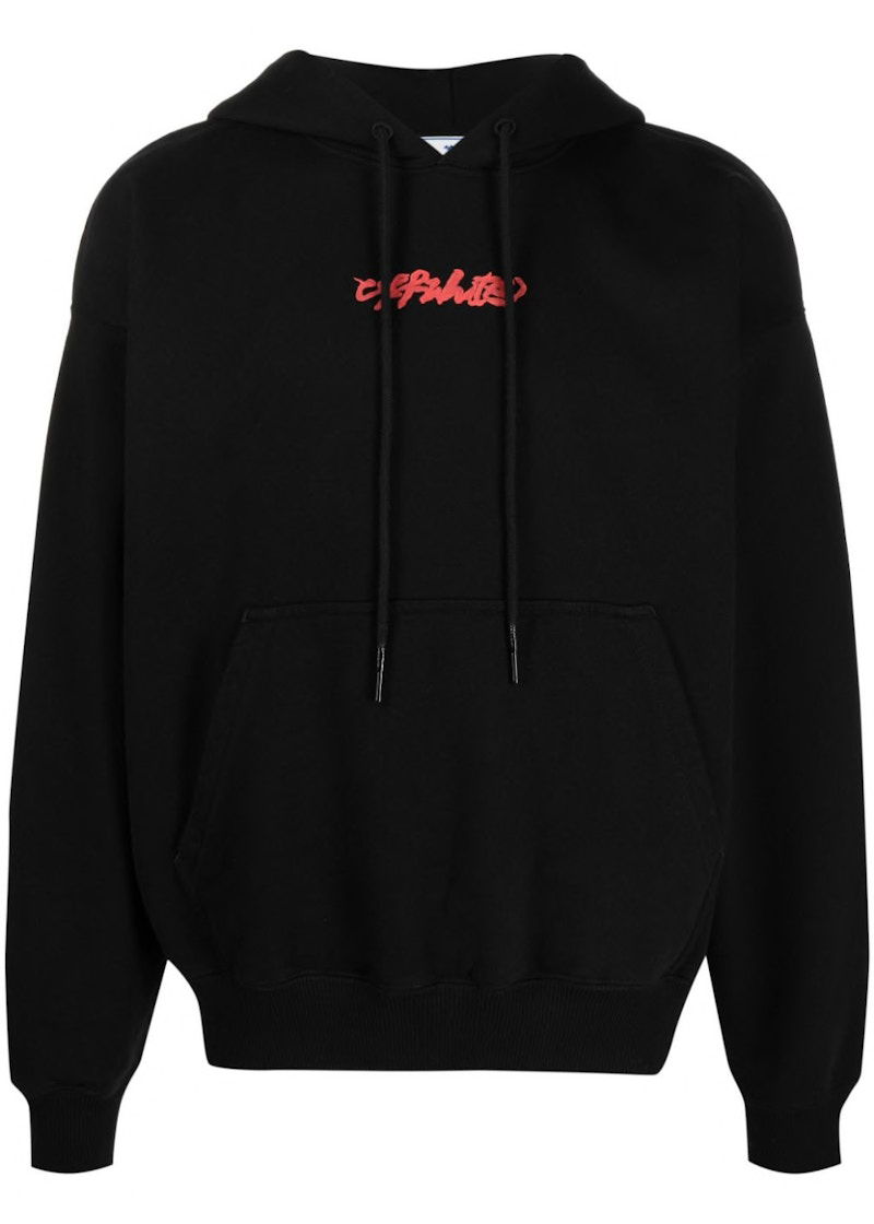 Dukserice Off-White Arrows On Canvas Hooded Sweatshirt Black Multi Crna | OMBB085F21FLE0121084
