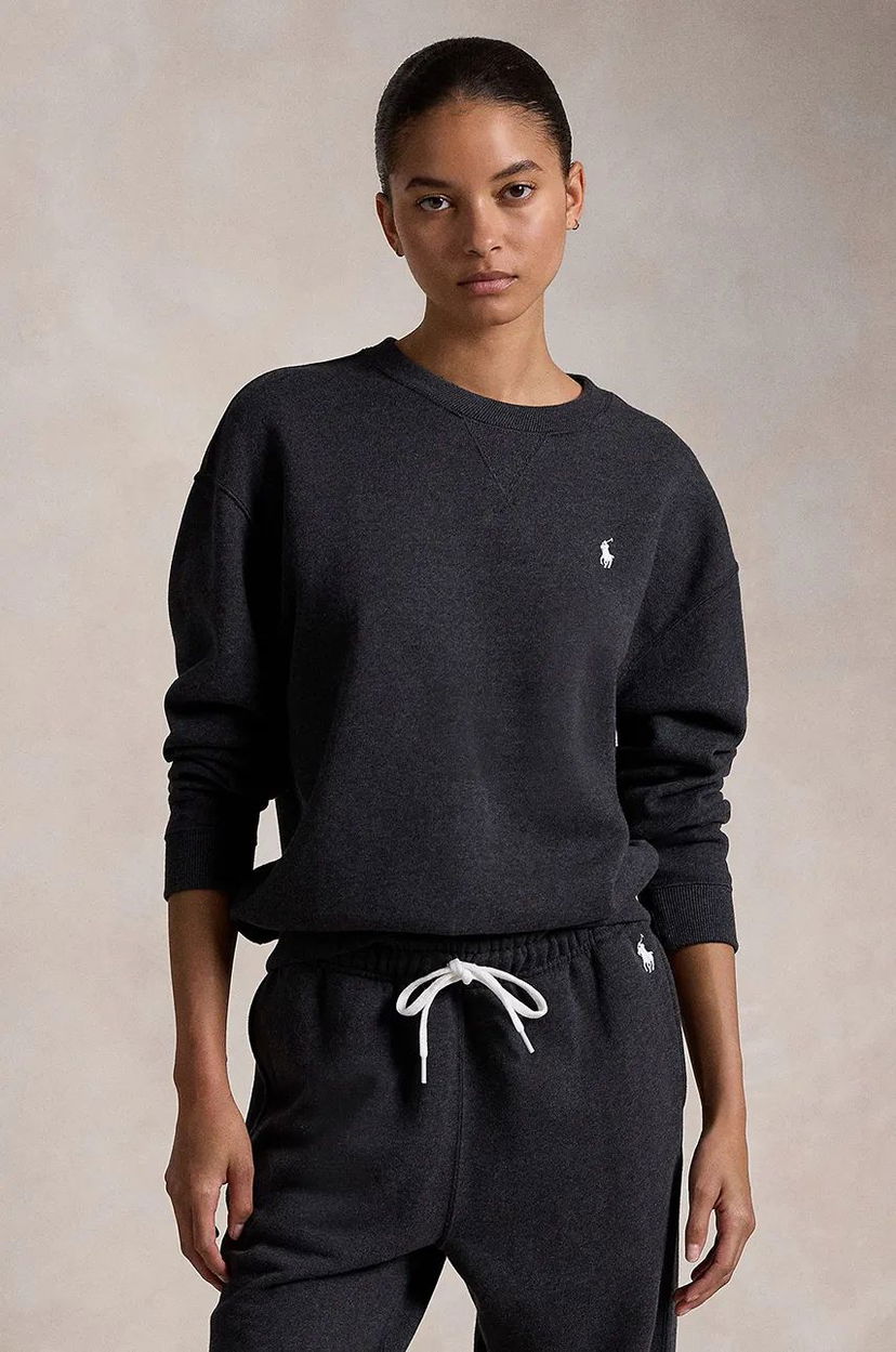 Džemper Polo by Ralph Lauren Fleece Sweatshirt Siva | 211943006
