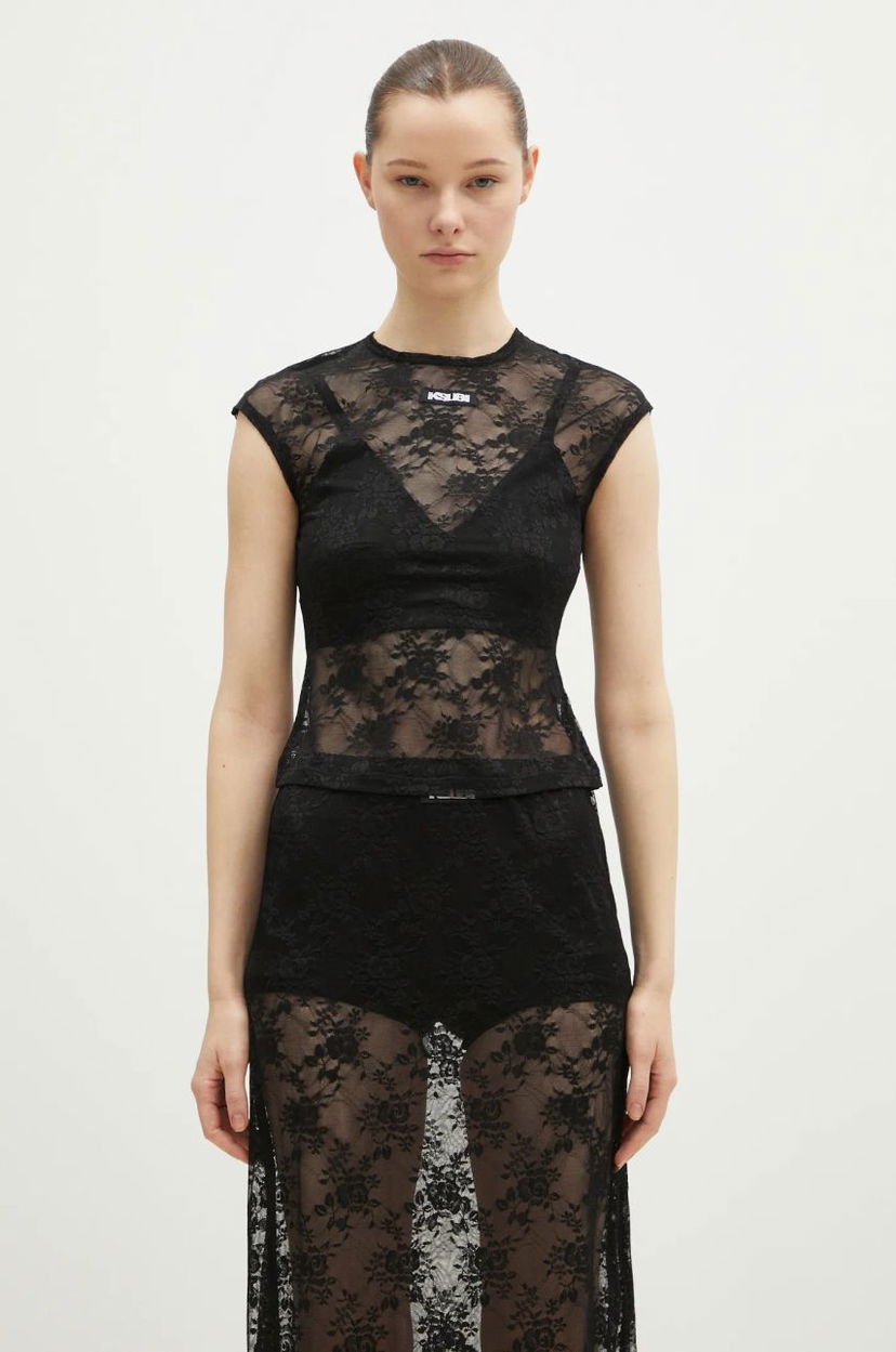 Suknja Ksubi KSUBI Slim Lace Top Crna | WPS25FT003