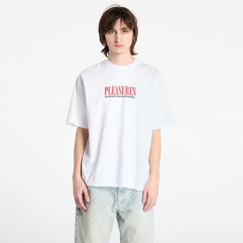 Majica kratkih rukava Pleasures Pleasures Satisfaction T-Shirt Bijela | P25SP052 WHITE