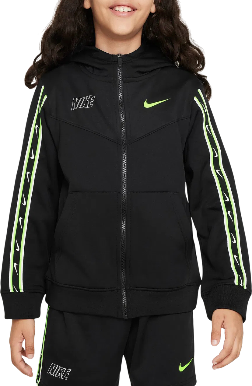Dukserice Nike Sportswear Repeat Taped Sleeve Full-Zip Hoodie Crna | dz5622-013