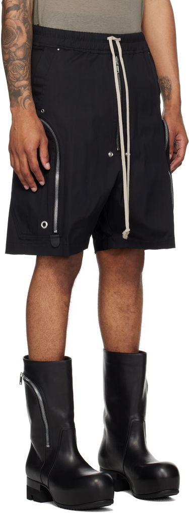 Kratke hlače Rick Owens Rick Owens Bauhaus Bela Cargo Shorts Crna | RU02E1392 TE, 1