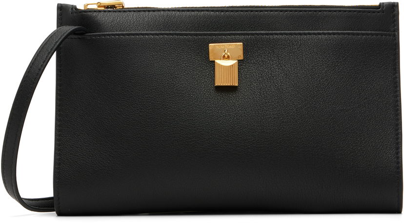 Ručna torbica Tom Ford TOM FORD Mini Natural Grain Leather Padlock Bag Crna | S0517-LCL490G