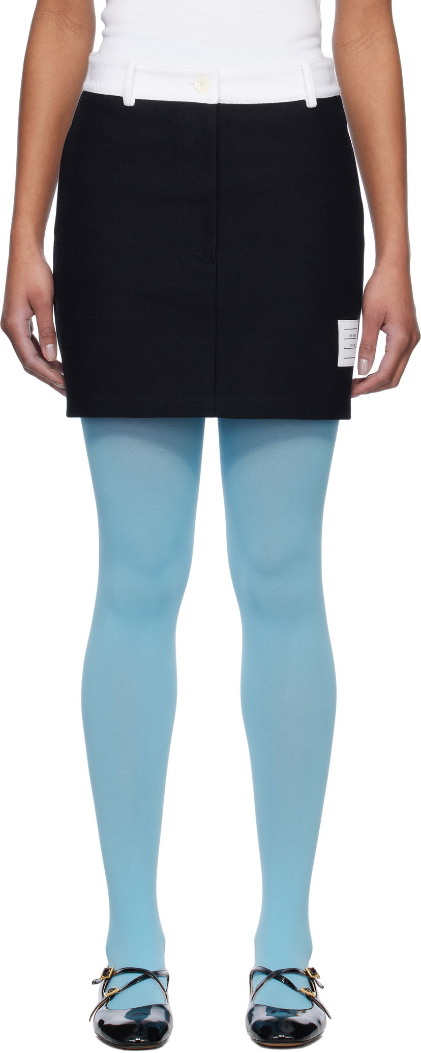 Suknja Thom Browne Thom Browne Tech Twill Miniskirt Crna | FJK137A-J0042
