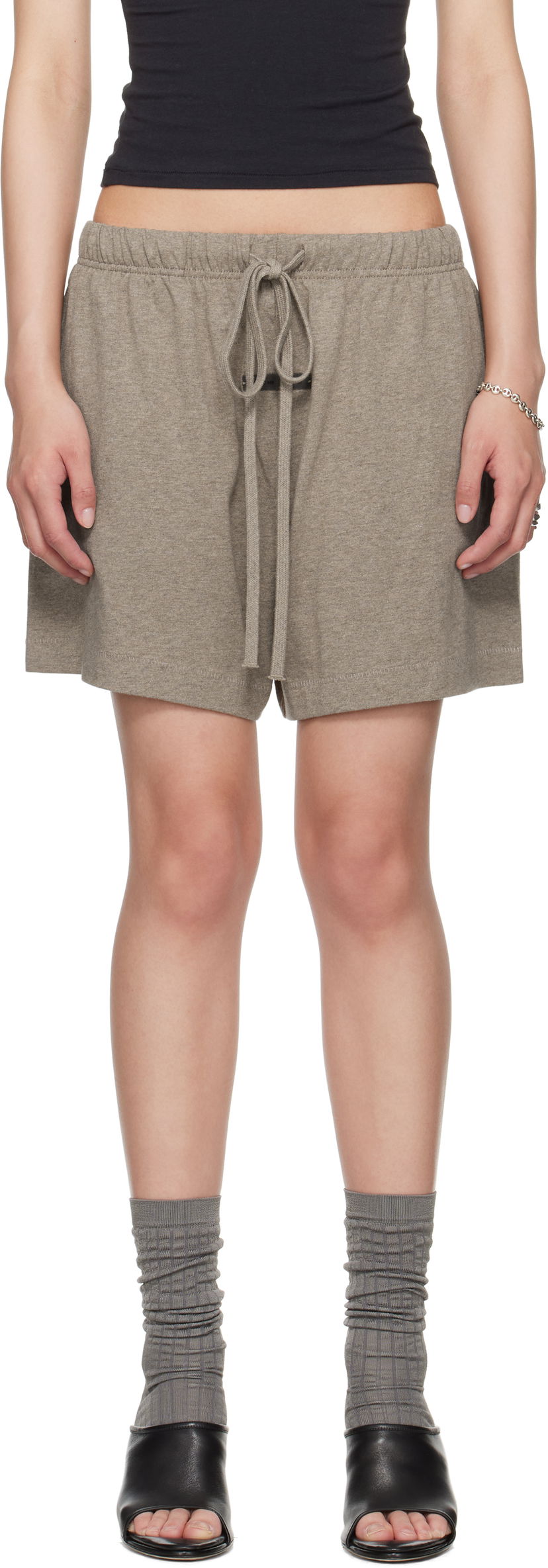 Kratke hlače Fear of God Fear of God ESSENTIALS Soccer Shorts Siva | 160SP255653FW