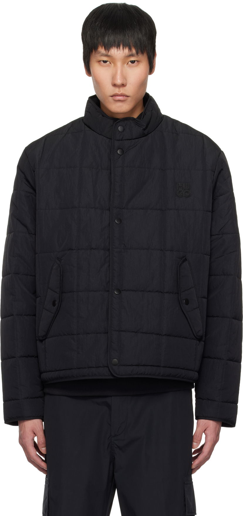 Pernata jakna BOSS HUGO Nylon Puffer Jacket Crna | 50530755