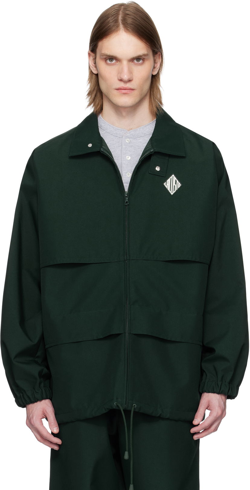 Vjetrovka Lacoste Lacoste Runway Canvas Track Jacket Zelena | BH6740