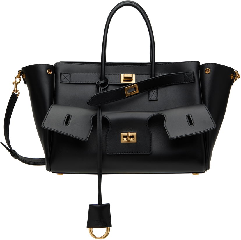 Ručna torbica Balenciaga Balenciaga Bel Air Small Carry All Bag Crna | 812545 2ABAV