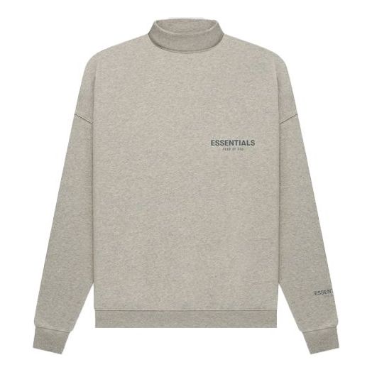 Džemper Fear of God Essentials Pullover Mockneck Sweatshirt Siva | FOG-FW21-188