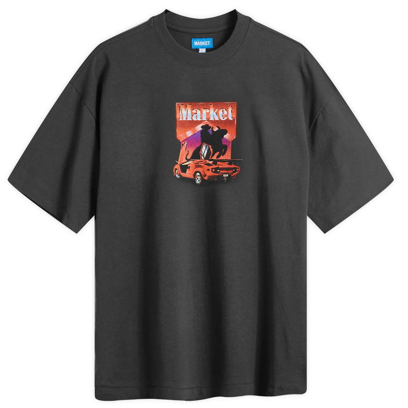 Majica kratkih rukava MARKET Bullrider Crna | 399001939-WBK
