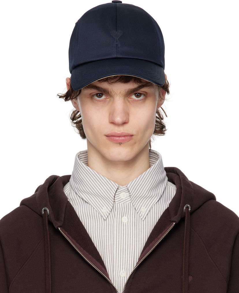 Kapa AMI AMI Paris Ami de Coeur Cotton Cap Tamnoplava | UCP026.CO0103