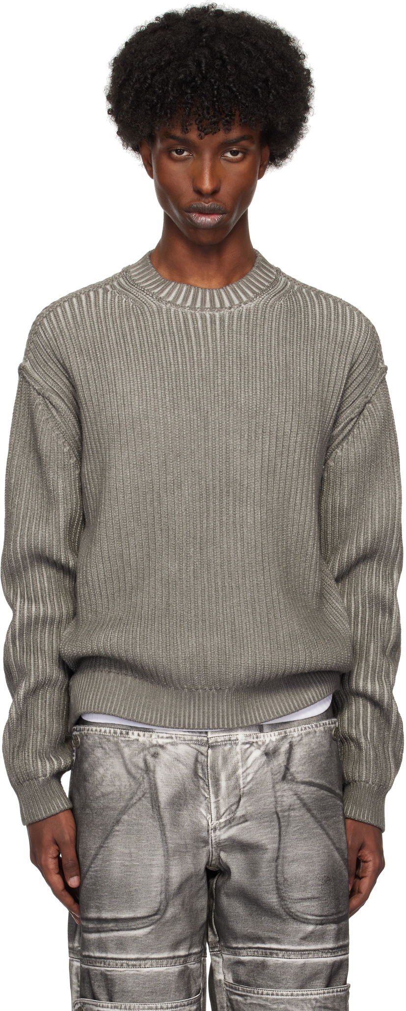 Džemper GUESS Vintage Washed Crewneck Sweater Siva | M4BR03Z3GL0JTMU