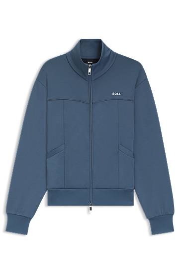 Jakna BOSS BOSS Zip-Up Sweatshirt Plava | 50544177