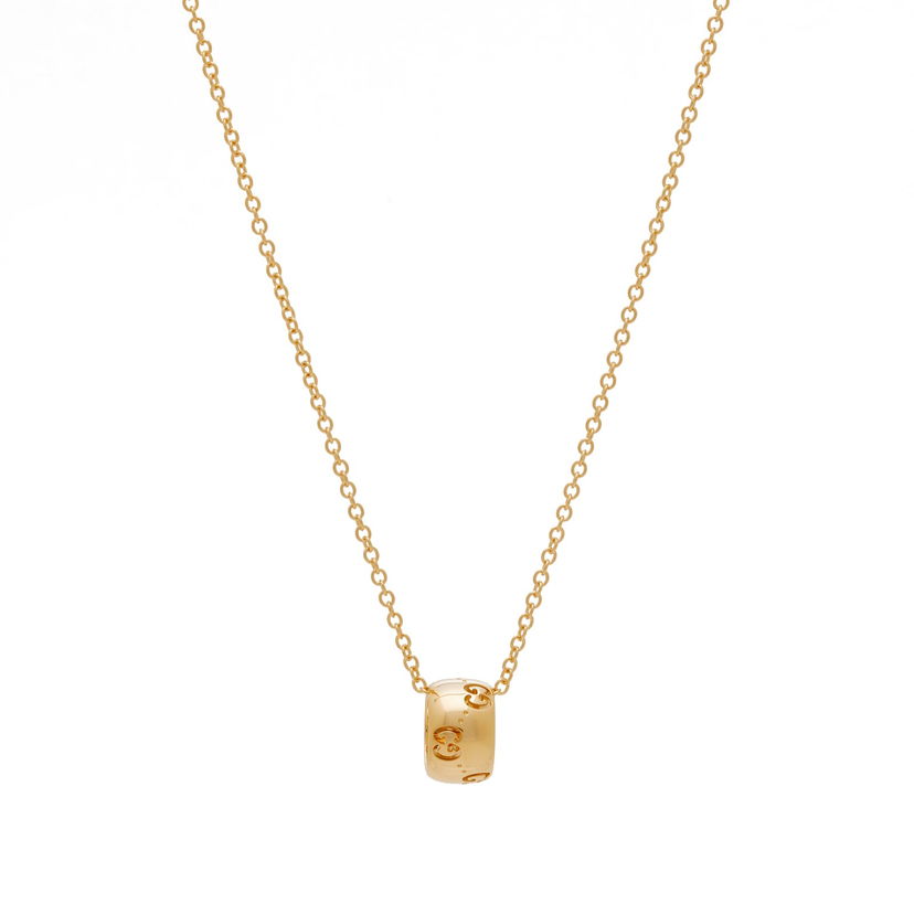 Ogrlica Gucci Gold Chain Necklace With Circular Pendant Žuta | YBB80436800100U