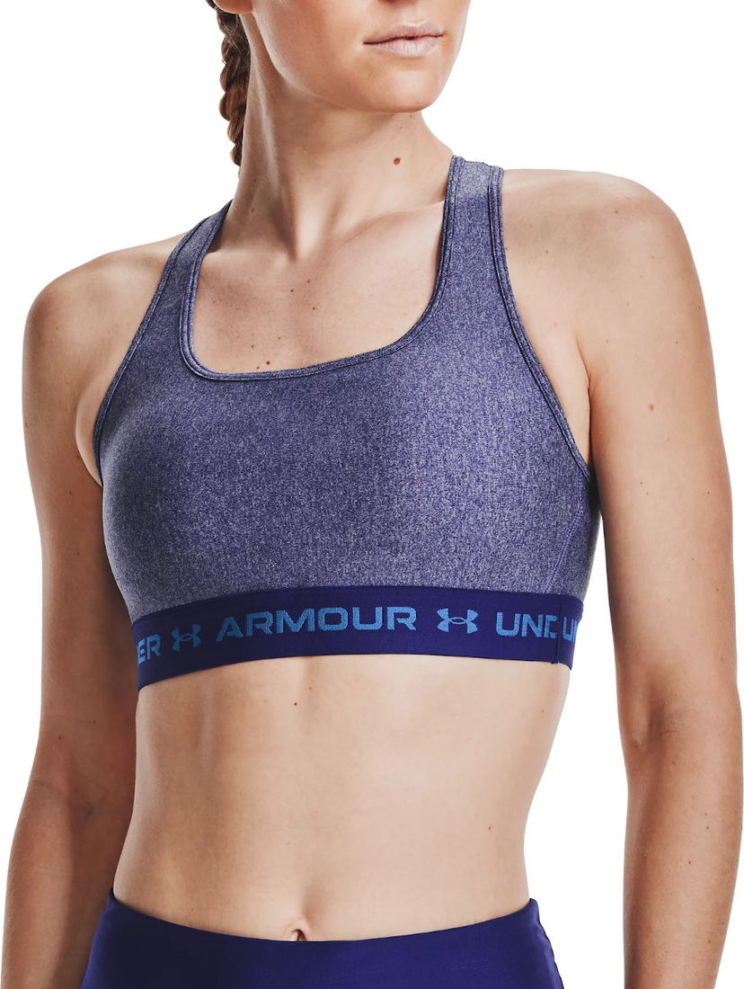 Grudnjak Under Armour Crossback Mid Heather Bra Ljubičasta | 1361036-415