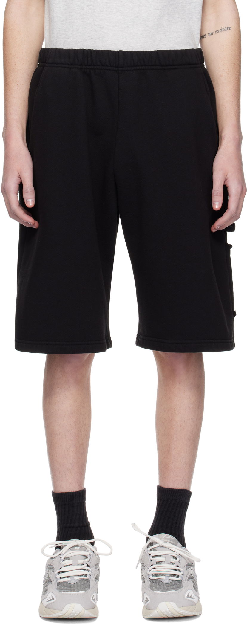 Kratke hlače LES TIEN Utility Cotton Shorts Crna | CF-3100