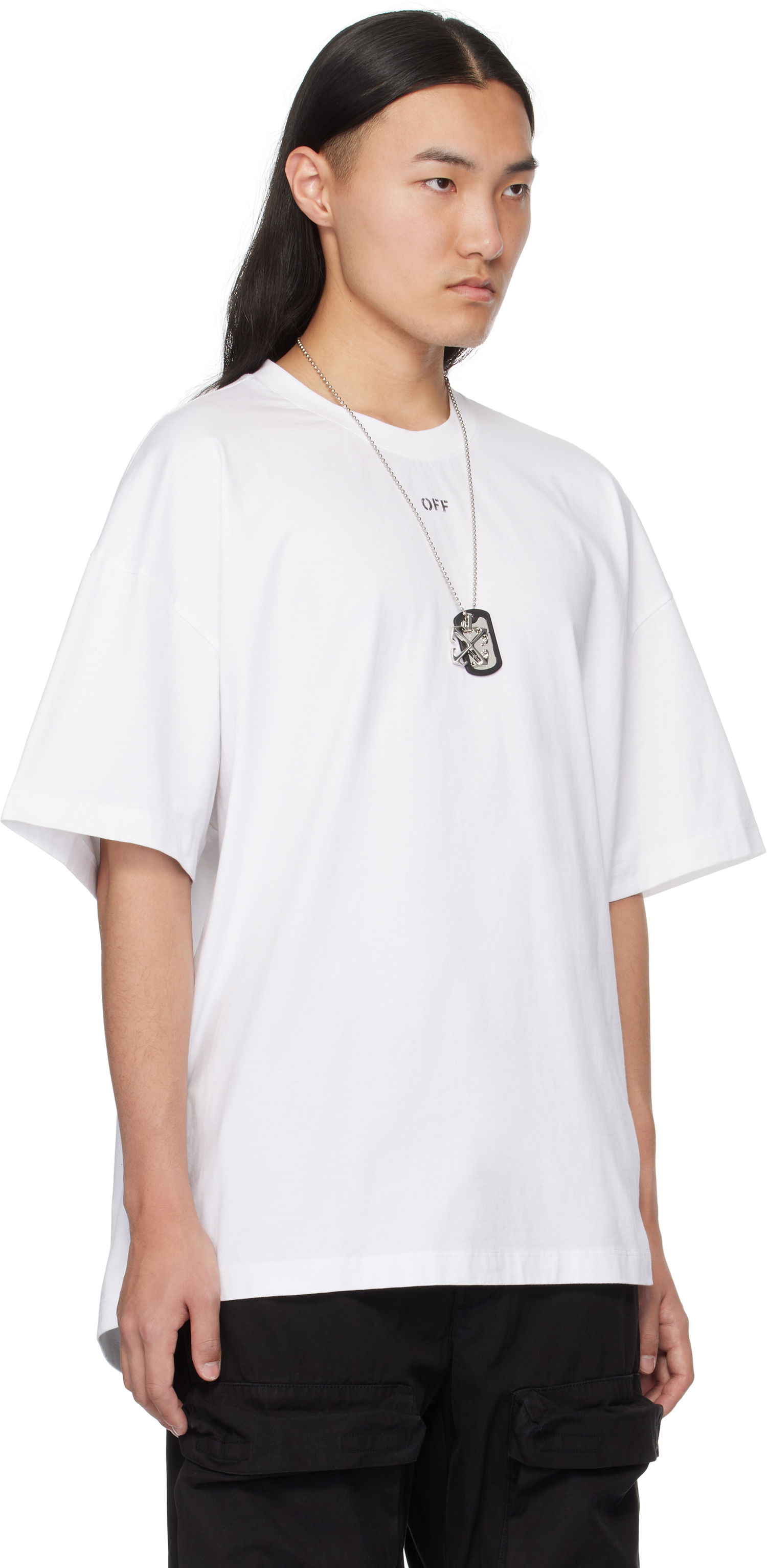 Majica kratkih rukava Off-White Stamp Over T-Shirt Bijela | OMAA161C99JER0010110, 1